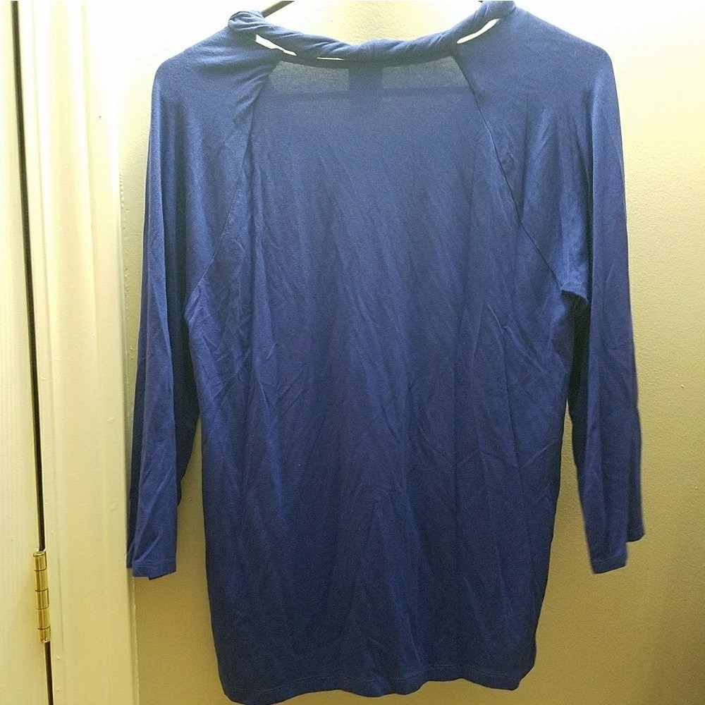 Anne Klein Rolled Collar Blouse - Picture 3 of 3